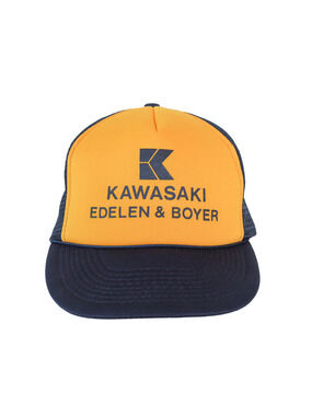 Kawasaki Edelen Boyer Snapback Mesh Trucker Hat Car Bike Builder Utility Dad Cap